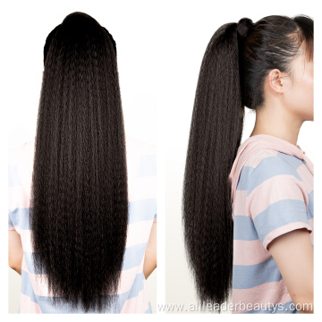 22 Inches Synthetic Kinky Straight Wrap Around Ponytail
